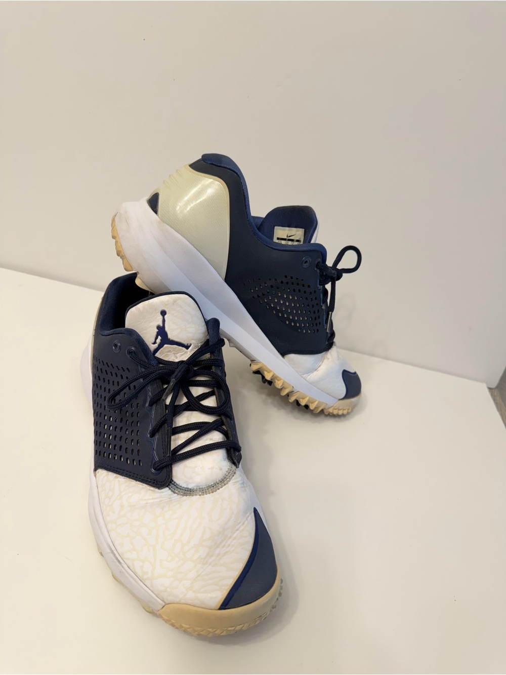 Nike Kids Navy, White & Cream Athletic Sneakers